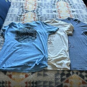Bundle of three Lucky Brand Men’s Medium short sleeve t-shirts. Washed/worn.